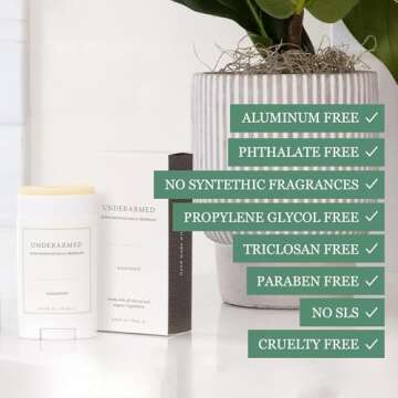 Super Natural Goods - Lavender + Eucalyptus Unscented Deodorant Stick, Aluminum-Free, Organic, Healthy, Non-Toxic, 100% Vegan, 3-Month Supply, 20g