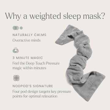 Nodpod Gentle Pressure Sleep Mask | Patented Light Blocking Design for Sleeping, Traveling & Relaxation - Elephant Gray