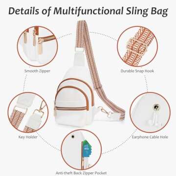 MARIKALIFE Sling Bag - Trendy Crossbody Faux Leather Purse