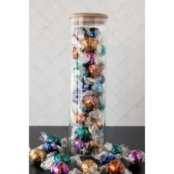 Cestari Pasta Storage Jars: Spaghetti Container Glass Pasta Jar with Bamboo Lid, Airtight Dry Food Storage Kitchen Canister for Snacks, Macaroni, Rotini, Noodles, Candy, and More; 1100 ml, 11.5 inches