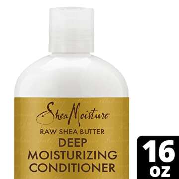 SheaMoisture Raw Shea Butter Conditioner, Deep Moisturizer with Sea Kelp & Argan Oil, Sulfate Free & Silicone Free, Curly Hair Products, Family Size (2 Pack - 16 Fl Oz)