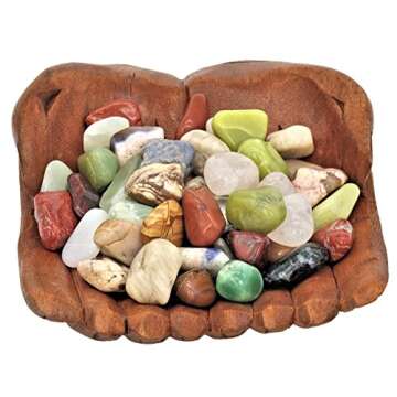 Balinese Carved Wood Offering Bowl for Crystals