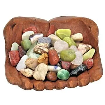 Balinese Carved Wood Offering Bowl for Crystals