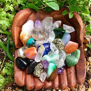 Balinese Carved Wood Offering Bowl for Crystals