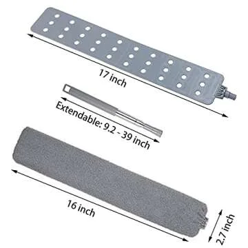 Upgraded Microfiber Gap Duster with Extendable Pole for Easy Cleaning