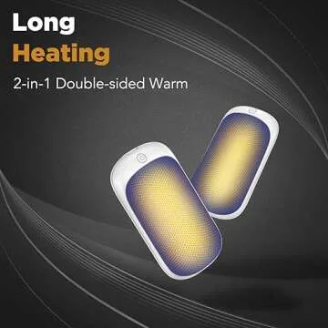 2 Pack Hand Warmers Rechargeable, Portable Electric Hand Warmers Reusable, USB 2 in 1 Handwarmers, Outdoor/Indoor/Warm Gifts for Men Women Kids (Orange White & Orange White *2)