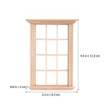 Beautiful 6PCS Dollhouse Windows for Miniature Decor
