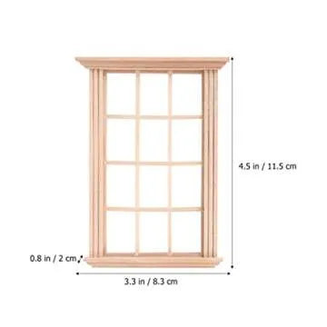 Beautiful 6PCS Dollhouse Windows for Miniature Decor