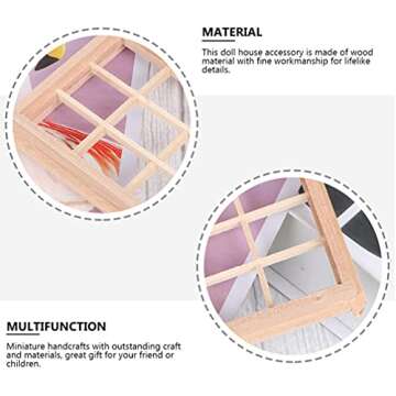 Beautiful 6PCS Dollhouse Windows for Miniature Decor