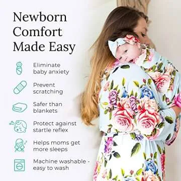 Posh Peanut Baby Swaddle Blanket, Premium Soft Päpook Viscose from Bamboo Swaddles Wrap & Headband Set, Anti Stink Breathable Infant Receiving Swaddling Blankets, Large Boy & Girl Newborn Shower Gift