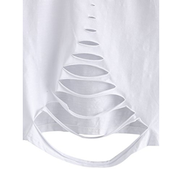 Stylish SweatyRocks Women's Cutout Tee Crop Top in White