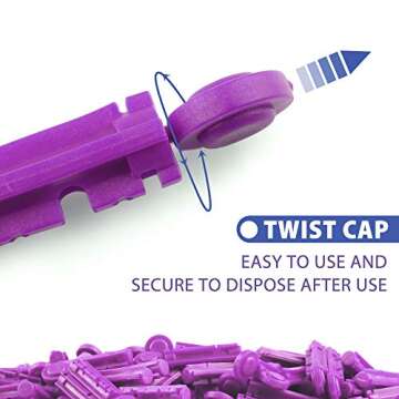 LotFancy 30 Gauge Lancets for Easy Diabetes Testing