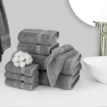 Chakir Turkish Linens | Hotel & Spa Quality 100% Cotton Premium Turkish Towels | Soft & Absorbent (8...