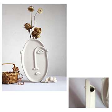 Poitemsic Ceramic Arts Face Vase - Unique Home Decoration