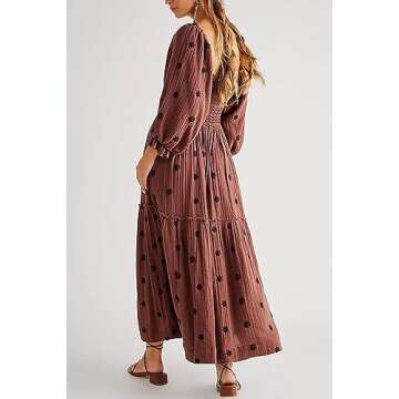 Women Bohemian Floral Dress - Chic & Casual Maxi Dresses