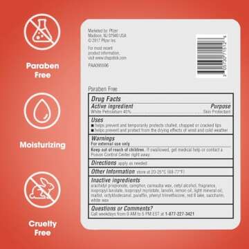 ChapStick Classic Strawberry Lip Balm – Fruity & Sweet, Moisturizing Lip Care for Dry, Cracked L...