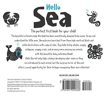 Hello Sea (Happy Fox Books) Baby's First Book, with High-Contrast Ocean Animals like an Octopus, Wha...