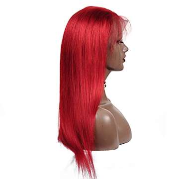 QLQUEENLIFE Red Wigs For Women Synthetic Headband Wigs Color Natural Looking Long Straight Fiber Hair Heat Resistant Wig for Halloween Costume Cosplay Party Use, 24 inch