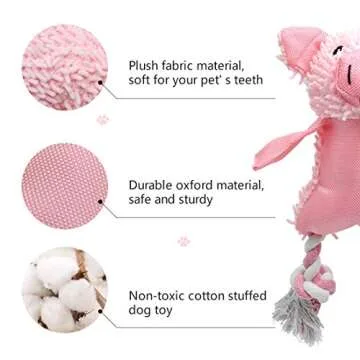 Durable Squeaky Dog Toys Set for Small and Medium Dogs