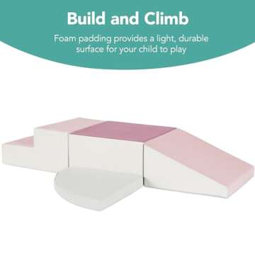 Best Choice Products 4-Piece Kids Climb & Crawl Soft Foam Block Activity Play Structures for Child D...