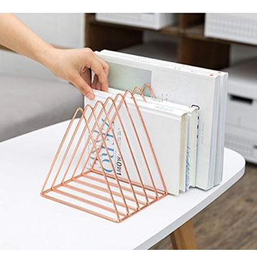 PENNGKE Elegant Rose Gold Magazine Holder Set for Home