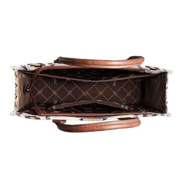 Wrangler Purses and Handbags for Women Boho Aztec Tote Bag Hobo Shoulder Top Handle Handbags with Wide Guitar Strap Fall Collection Birthday Gift WG2202-MIXWCF