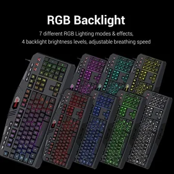 Redragon S101 RGB Gaming Keyboard Mouse Combo Set