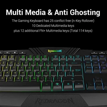 Redragon S101 RGB Gaming Keyboard Mouse Combo Set