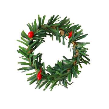 Mini Christmas Wreaths 10 Pack Plain Small Wreath for Kitchen Cabinet Window Indoor Decorations Holi...