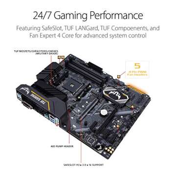 Asus TUF B450-Pro Gaming Motherboard - DDR4, Aura Sync RGB