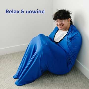 Fun and Function - Space Explorers - Body Sock - Calming Kids Body Sacks - Sensory Body Sock Promotes Self-Regulation Skills for Fidgety Kids & Sensory Preteens - Green - Medium (47"L x 27"W)