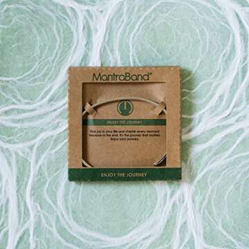 MantraBand Inspirational Cuff Bracelet - Silver Adjustable Gift for Women