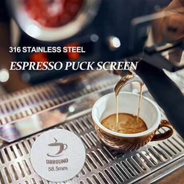 53.5 Puck Screen with Stand - Reusable Espresso Filter
