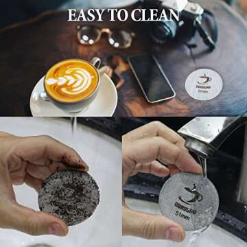 53.5 Puck Screen with Stand - Reusable Espresso Filter