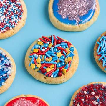 Patriotic Edible Sprinkle Mix for Festive Baking Fun
