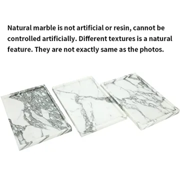 Luxurious Natural Marble Vanity Tray for Elegant Home Decor