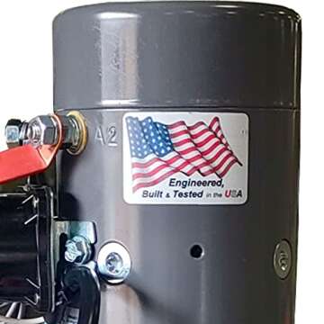 KTI Hydraulics 12V Dump Trailer Hydraulic Pump Power Unit w/ Single Double Acting, 3 Quart