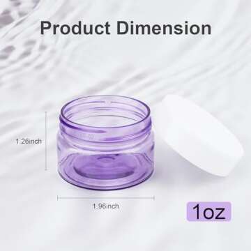 Cosywell Travel Jars Containers Cream Jars for Toiletries TSA Approved 1oz 4 Pack Refillable Cosmeti...