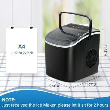 HealSmart Ice Maker - 26lbs Capacity, Self-Cleaning Feature, Portable