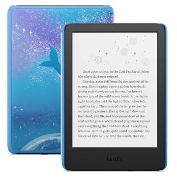 New Amazon Kindle Kids (16 GB) - Ad-Free Books, Fast Page Turn, Cover