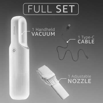 Compact Handheld Vacuum Cleaner with Powerful Suction