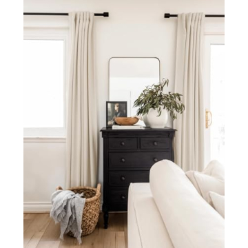 INOVADAY Blackout Cream Curtains - Thermal Insulated 2 Panels