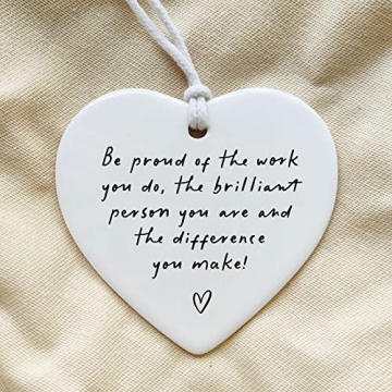 Be Proud Ceramic Heart Keepsake Gift for Coworkers