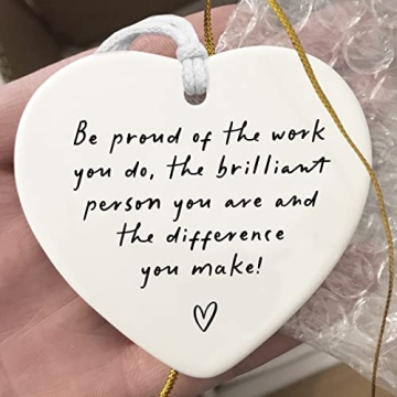 Be Proud Ceramic Heart Keepsake Gift for Coworkers