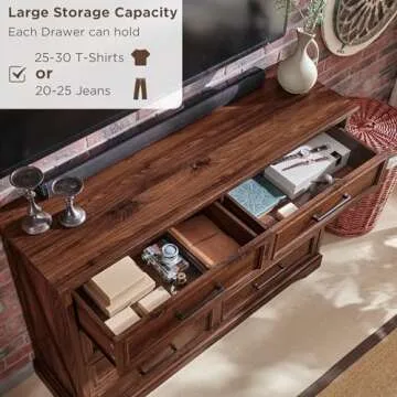 ACCOHOHO Farmhouse 8 Drawers Dresser for Stylish Storage