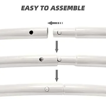 6.6FT White Circle Balloon Arch Frame, Easy Assembly Arch Backdrop Stand, Balloon Arch Stand, Metal Round Backdrop Stand, Wedding Arch Frame with Base for Baby Shower, Birthday Party Decoration