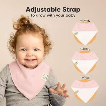 8-Pack Organic Baby Bandana Bibs for Drooling Infants