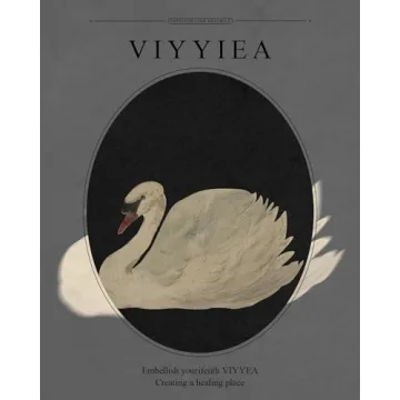 Elegant VIYYIEA Gold Framed Swan Wall Art Canvas