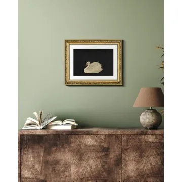 Elegant VIYYIEA Gold Framed Swan Wall Art Canvas