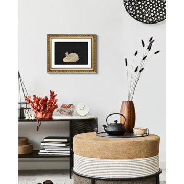 Elegant VIYYIEA Gold Framed Swan Wall Art Canvas